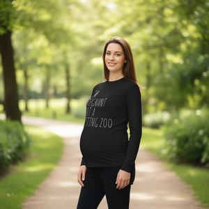 Camiseta de manga larga para embarazadas, camiseta con estampado de “I'm Pregnant Not A Petting Zoo” para futuras mamás - Product Image 3