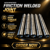 Tige de forage soudée par friction en argent pour puits d'eau, outil de forage articulé, pièces de machine minière 250kg CN