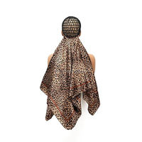 Foulard de Nuit en Satin 2-en-1 avec Filet Intégré pour Soin des Cheveux, Bonnet de Nuit Personnalisé avec Logo AAB1