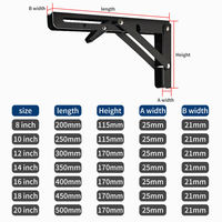 Zuogang Triangle Klapp regal halterung L Winkel Wand montage Regal Metall Klapptisch halterungen