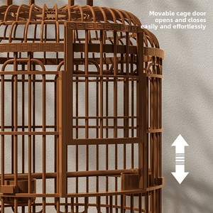 Gabbia per Uccelli di Lusso Grande, Vintage, in Plastica, Portatile, per Pappagalli e Agaporni, con Fondo Staccabile, per Casa e Viaggi - Product Image 2