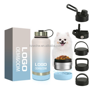 New Arrival 32Oz Pet Chai Nước 3 Trong 1 Đôi Tường Thép Không Gỉ Flask Pet Dog Du Lịch Chai Nước Với Xử Lý Nắp - Product Image 4