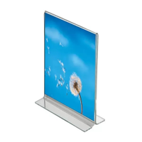 Support de présentation en papier pour dépliants A4/A5/A6, porte-menu en lucite, support de table en acrylique avec base noire