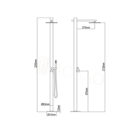 Robinet de douche extérieur autoportant en acier inoxydable 304/316, robinet de douche extérieur pour piscine, jet de pluie domestique, double poignée