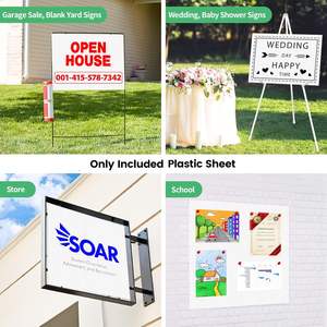 4 "x 36" खोखली शीट, वाटरप्रूफ कॉर्पोकल शीट, लॉन के लिए 4 मिमी मोटी खाली बोर्ड यार्ड के संकेत, खुले घर, जन्मदिन, शिल्प - Product Image 6