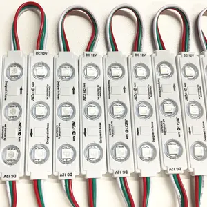 Outdoor Waterproof Pixel Light 12V Rgb Led Screen Module 3 Led Back Lights Mirror Light Red Blue Green White Led Modules