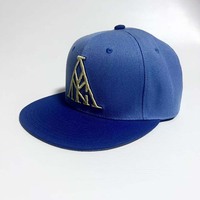 Topi Baseball Snapback 6 Panel Unisex Custom Bordir 3D Logo, Model Flat Brim, Gaya Street Vintage Formal Dobby