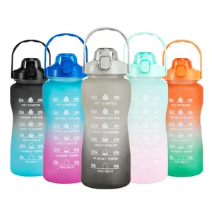 64 Oz Half Gallon Botella De Agua Motivacional 3 In 1Set Motivational Water Bottles Set 3 In 1 Water Bottle