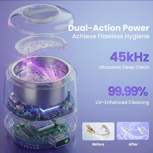 Nouveau produit : Nettoyeur dentaire ultrasonique détachable électrique 4 modes 45 kHz avec UV pour appareils <span class=keywords><strong>de</strong></span> rétention - Product Image 5