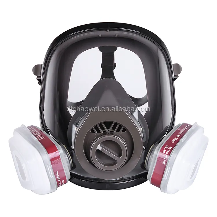 High Quality Chemical FM-102B Full Face Gas Mask with Double filter Cartridges