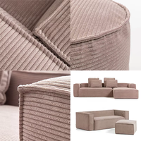 Tissu d'ameublement en velours côtelé épais, doux et moelleux, pour canapé, chaise, coussin et mobilier – Vente en gros