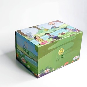 Caja de Regalo Plegable de Lujo para Niños, Navidad, Cosméticos, Papel UV de 2mm, Embalaje para Ropa Interior, Calcetines, Prendas, con Relieve de Piel y Laminado Mate - Product Image 3