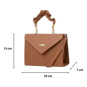 Sac bandoulière vintage pour femme Fana en cuir véritable camel, avec une seule poignée, imperméable, pour un usage quotidien - Product Image 3