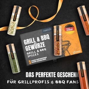 ชุดเครื่องเทศบาร์บีคิว AMARI 5 ชนิด ชุดของขวัญเครื่องเทศพรีเมียม กล่องเครื่องเทศคุณภาพสูง เพิ่มรสชาติสำหรับการปรุงอาหารและการย่าง - Product Image 4