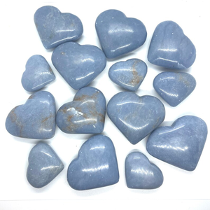 Cristal de Angelita Azul Claro Natural al por Mayor, en Forma de Corazón Pulido, Piedra Curativa para Decoración del Hogar, Meditación y Colección - Product Image 3