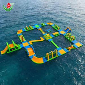 Percorso a Ostacoli Gonfiabile Galleggiante Economico, Attrezzatura Leggera per Giochi Acquatici per Lago, Piscina, Feste all'Aperto e Intrattenimento - Product Image 2