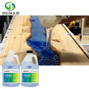 Grosir Tiongkok Epoxy Resin Transparan Bening 5 Galon Perdagangan Meja Resina Epoxica A Y B untuk Penuangan Meja