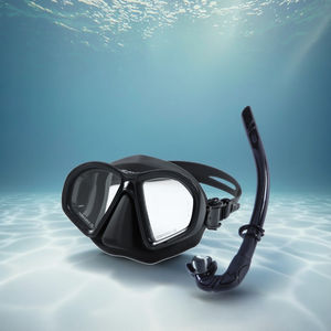 Juego de máscara de esnórquel y gafas de buceo gratis con logotipo personalizado, lente templada, función antiniebla, resistente al agua para buceo - Product Image 5