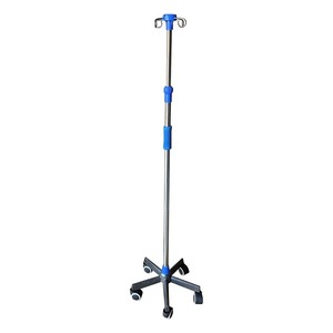 5-Point Floor-Standing IV Pole for Clinic & Ward, Mobile Adjustable-Height Infusion Stand/Hanger - Product Image 4
