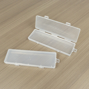 Plastic Storage <b>Box</b> Rectangle 20.8x6.6x1.9cm Transparent Covered <b>Tools</b> Organizing Case - Product Image 2