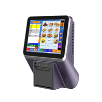 Máquina POS de autoservicio con escaneo de 8 pulgadas Android/Win10, escáner de código de barras/código QR, verificador de precios, impresora de pedidos y pagos, caja registradora