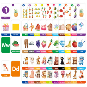 Cartes mémoire éducatives pour la petite enfance (4-6 ans) : Apprenez les lettres et les formes en anglais – Style <span class=keywords><strong>aquarelle</strong></span>, dessin animé - Product Image 2