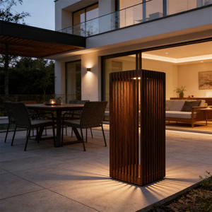 Lámpara Solar de Diseño con Dibujo Artístico, Alta Calidad, Nueva, para Exteriores, 3500K (Blanco Cálido), Luces de Jardín con Clasificación IP66, Regulable, de Metal y Vidrio - Product Image 1