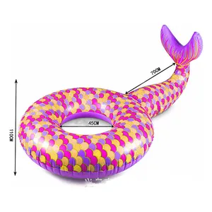 Inflatable Mermaid Swimming Ring Pool Inflatable Mattress Adult Beach Party Toy Fun Water Activities