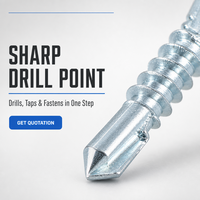 Vis autoperceuses à tête cylindrique zinguées DIN7504 en acier au carbone Phillips pour coffrets électriques et tôles – Vente en gros