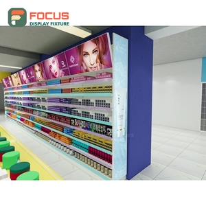 Vitrine de présentation pour extensions de cheveux personnalisées, en bois et verre, avec étagères multi-niveaux et tiroirs, pour magasin - Product Image 6