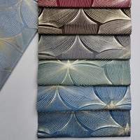 Nouveau design de mode 100% polyester tricoté velours tissu champagne feuille d'or bronzant hollande velours tissu pour rideaux