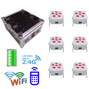 ไฟพาร์แบตเตอรี่แบบมืออาชีพ 6 ชิ้น 18 วัตต์ LED ไฟพาร์ LED สำหรับเวที ใช้พลังงานจากแบตเตอรี่ พร้อมรีโมทคอนโทรลแบบ Wifi - Product Image 6