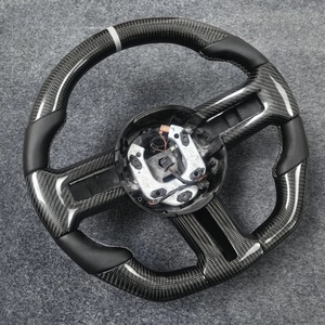 Volante Deportivo de Fibra de Carbono Real para Ford <span class=keywords><strong>Mustang</strong></span> Modelo 2010-2014, Volante de Cuero de Alta Calidad Personalizado - Product Image 2
