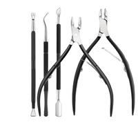 WELLFLYER CNSET-038 nouveautés coupe-ongles en acier inoxydable pince à cuticules ongles cuticules poussoir ongles pointe coupe-ongles kits de manucure