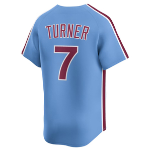 Heren Philadelphia honkbalshirts # 7 Trea Turner witte jersey met krijtstreepjes - Product Image 2