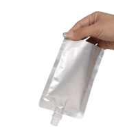Bec de poche de support en plastique nylon à haute barrière personnalisé pour 250ml/500ml boissons pour l'emballage de vodka de bière de gelée de lait