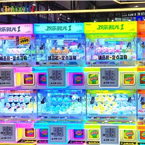 Máquina de garras comercial de doble capa para 4 jugadores, máquina de garras de juguete para niños, con pago por tarjeta de crédito y aceptador de billetes RQ - Product Image 1