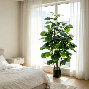 <span class=keywords><strong>Albero</strong></span> di <span class=keywords><strong>Ficus</strong></span> Lyrata Artificiale Realistico, Piante Artificiali Ecologiche per Decorazioni di Matrimoni, Eventi e Feste - Product Image 4