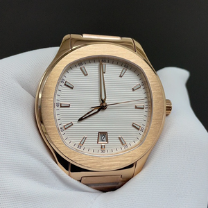 Montre mécanique de sport de luxe de style polo avec bracelet intégré en forme d'oreiller et lunette brossée - Product Image 6