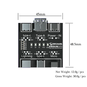 MECHANICDT3データライン検出ボードUSBケーブルテスターiOS用短絡オンオフスイッチングAndroidType-Cテストボードツール - Product Image 5