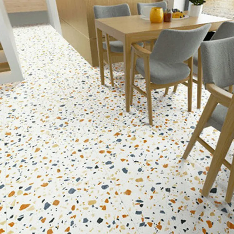 Thời trang Màu sắc đá cẩm thạch chip 600x1200 mét Morden nhà bếp đánh bóng kết thúc mộc mạc terrazzo sàn nội thất gạch