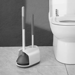 Ensemble de déboucheur de toilettes et brosse WC avec support pour le nettoyage des toilettes et des brosses de salle de bain - Product Image 1