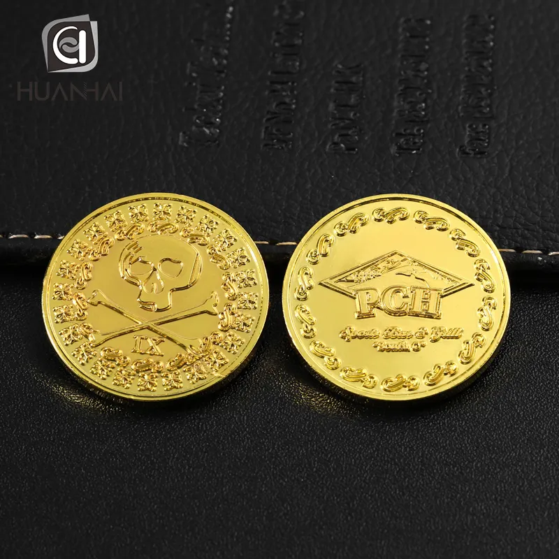 Özelleştirilmiş 3D logo kabartmalı metal kaplama altın madalyonlar