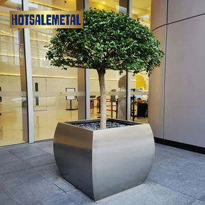 Foshan Premium, maceta de acero galvanizado para exteriores de gran capacidad, resistente a la intemperie, con revestimiento de polvo, sala de jardín de Metal para Patio y balcón - Product Image 2