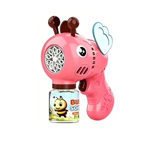 Pistola de Burbujas Eléctrica HTL al por Mayor con Diseño de Abeja y Avión, con Luces LED para Niños, Máquina Automática de Burbujas de Colores, Juguete - Product Image 2
