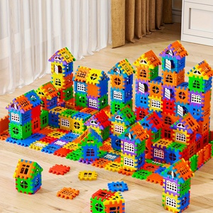 Blocs de construction colorés de grande taille avec fenêtres, jouets créatifs pour enfants de 6 à 12 ans, vente en gros de blocs de construction - Product Image 1