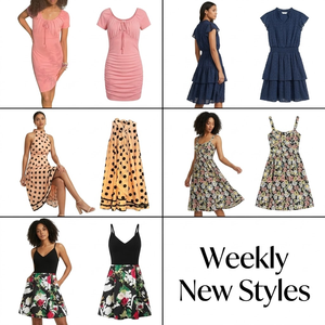 Vestido Floral de Verano para Adultos, Estilos Variados, Envío Aleatorio, Transpirable, Cintura Ajustada, Largo Medio, Vestido para Mujer, Venta al por Mayor - Product Image 5