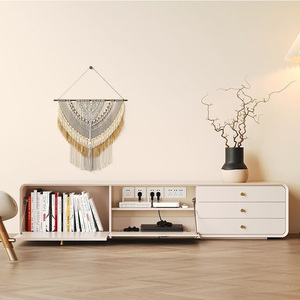 Mueble para TV con Color Personalizado Blanco, Rosa y Amarillo, Mueble para TV Moderno de Madera Maciza, Combinación para Sala de Estar - Product Image 6