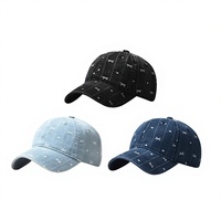 Casquettes de baseball OEM vintage en coton éponge avec logo brodé personnalisé, vente en gros, mode sportive, 6 panneaux, style urbain, visière incurvée réglable