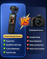 Kamera Vlogging Saku C9 4K Auto Fokus Kamera Video Genggam dengan Perekam Suara Terintegrasi untuk Perjalanan Olahraga Luar Ruangan